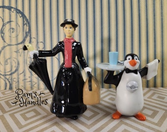 メリー・ポピンズ＆ペンギンノブセット 2個D