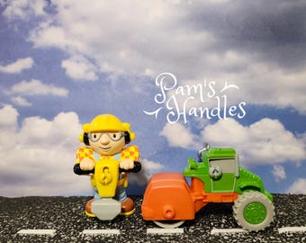 Jeu de 2 boutons Bob le bricoleur et rouleau compresseur