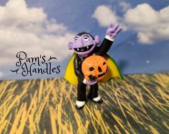 Count Von Count Poignée de tiroir pour jouets recyclés, bouton de meuble Halloween