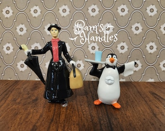 Mary Poppins and Penguin knobs set of 2 E