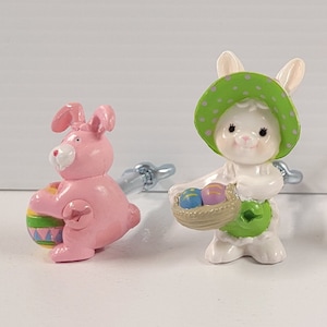 Conejitos de Pascua, 2, rosas y blancos