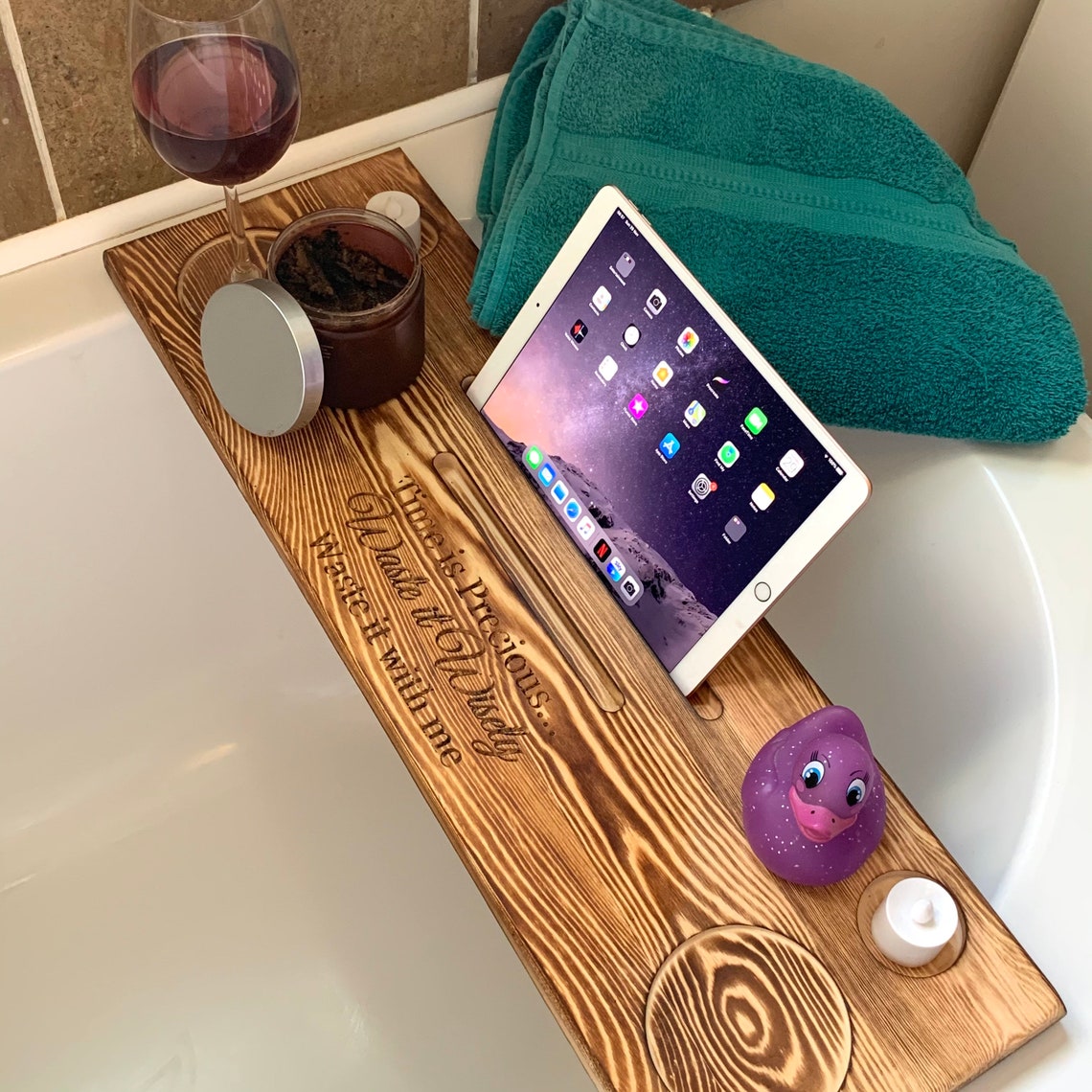 Bath Board Handmade Relaxation Bath Board Bath ShelfTablet Etsy