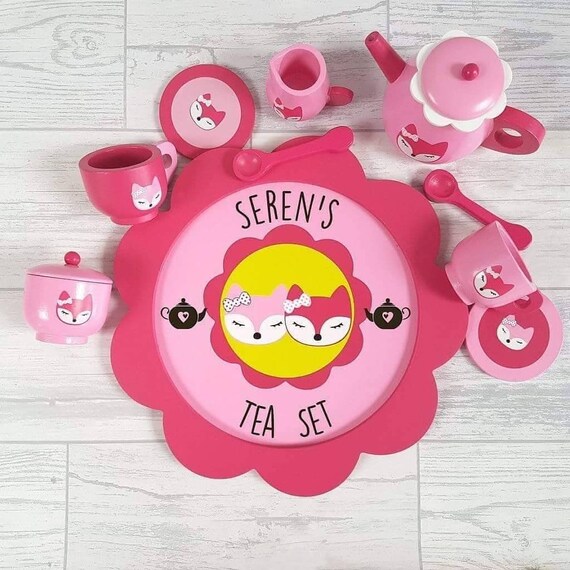 personalised tea set toy