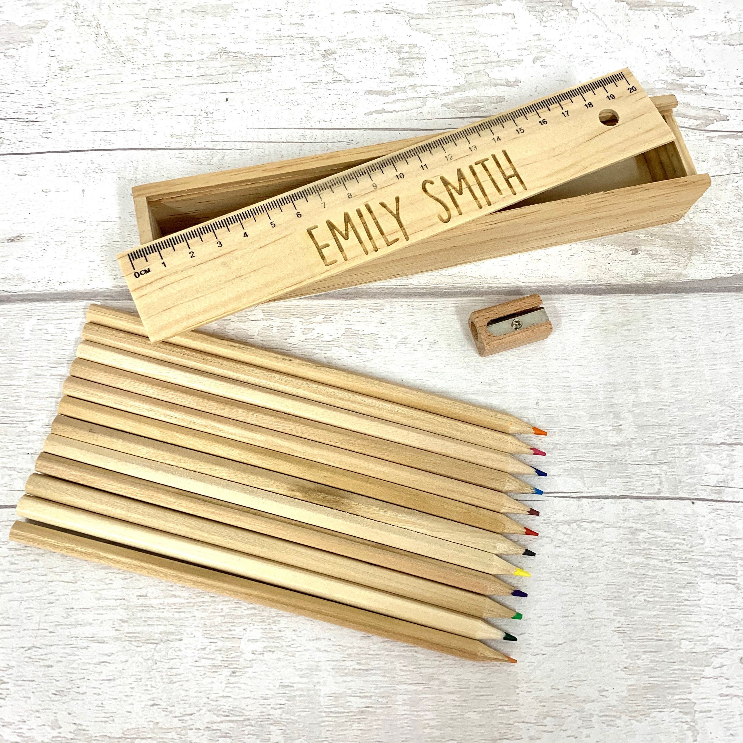 Wooden pencil case personalised pencil box personalised Etsy