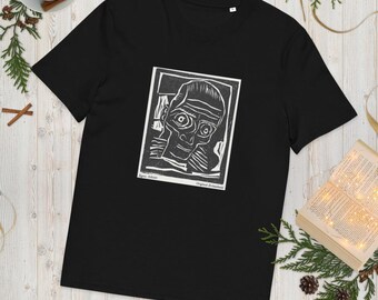 T-shirt unisex in cotone biologico con illustrazione di Egon Sheile.