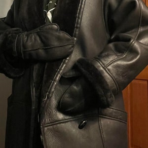 Vintage mittens sheepskin/lambskin shearling