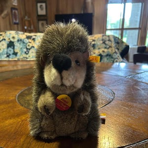 Steiff hedgehog with tags