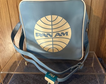Pan Am tote bag baby blue with white
