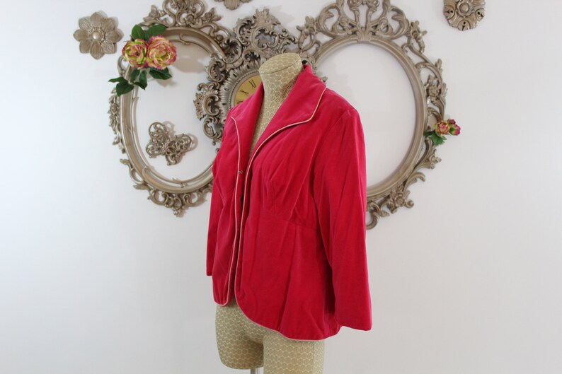 Hot Pink Velvet Blazer Vintage 1980/'s .