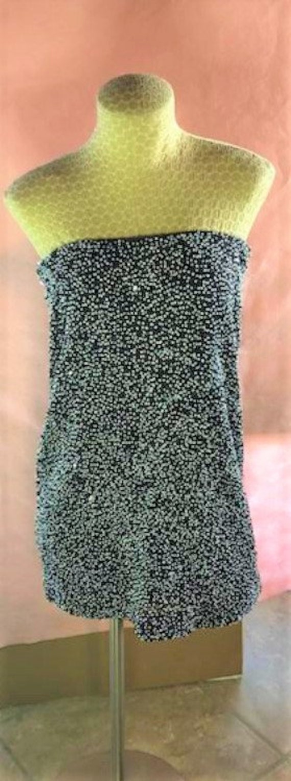 Black beaded dress Chetta B size 10 worn once little black dress mini dress