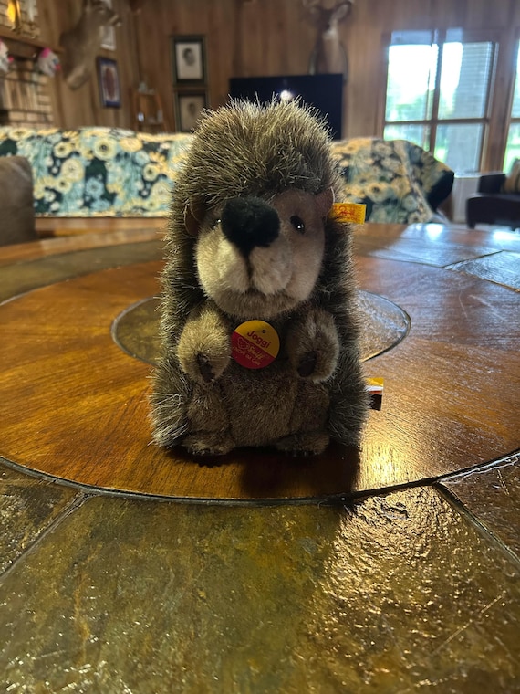 Steiff hedgehog with tags