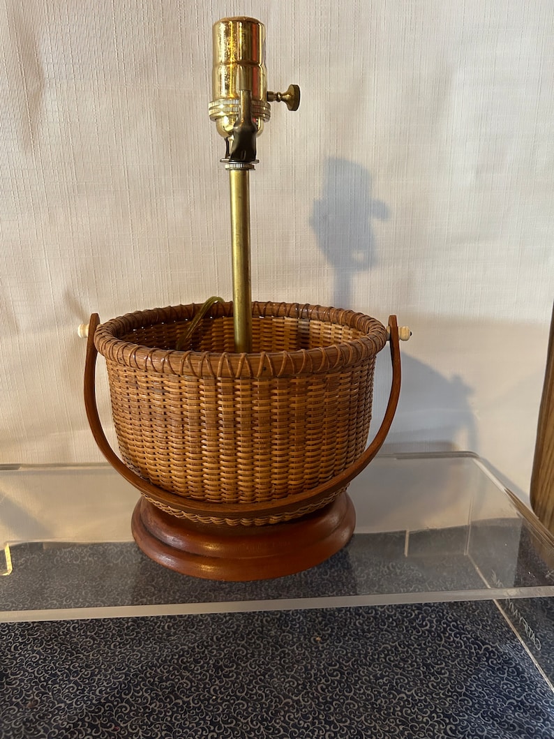 JanetsatticBoutique Nantucket Basket Lamp - Thumbnail 5