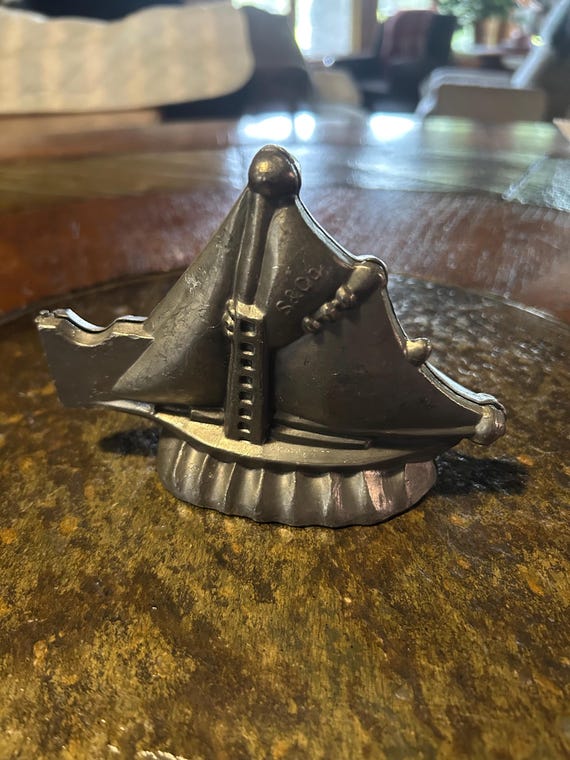 Vintage ice cream mold sailboat