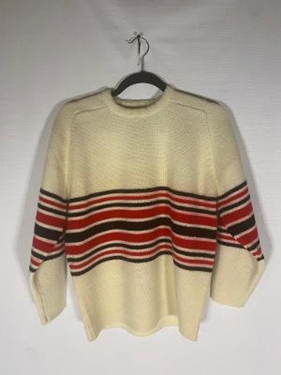 Vintage ski apparel by skitique size medium apres ski striped sweater