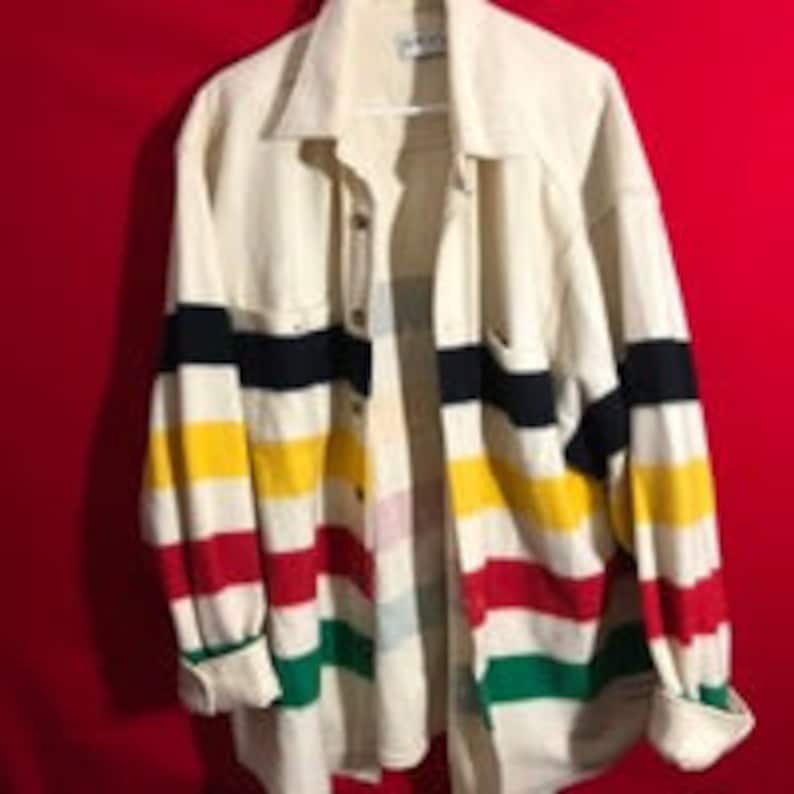 Vintage Hudson Bay style multistripe Orvis unisex jacket size XXL incredible condition