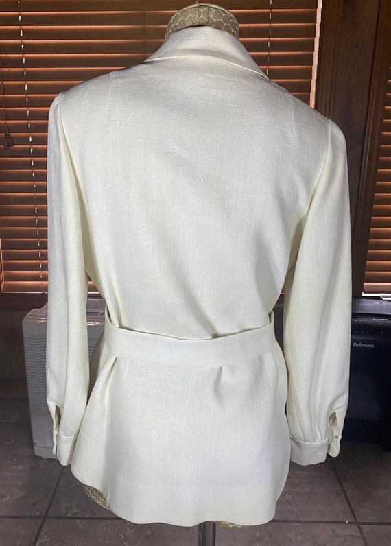 Vintage Women's Cream Linen 2 Piece Suit size 10 … - image 5
