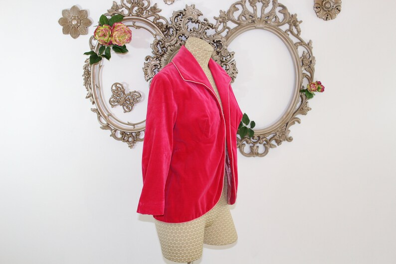 Hot Pink Velvet Blazer Vintage 1980/'s .