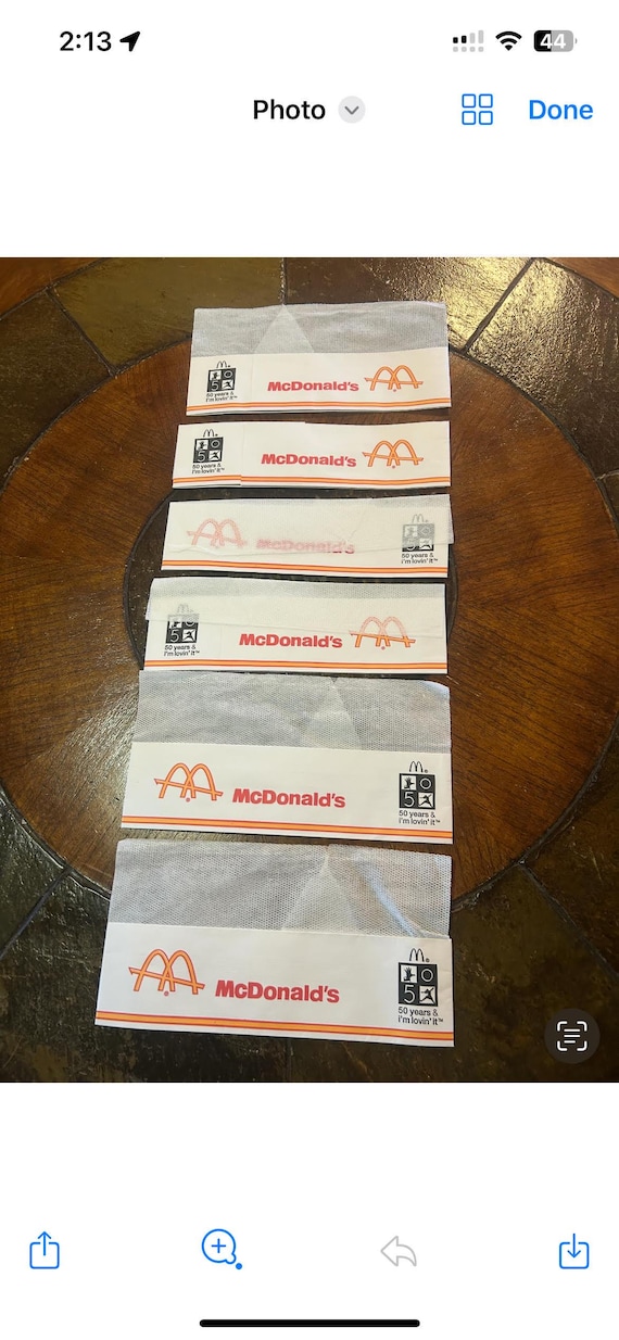 Vintage McDonald's employee paper hats circa 1960's