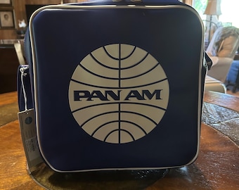 Real Vintage 1970's Travel Bag Pan Am Airline Bag Carry on Bag