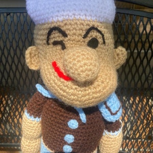 Handmade Popeye the Sailor man crochet doll darling