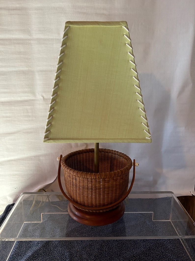 JanetsatticBoutique Nantucket Basket Lamp - Thumbnail 3