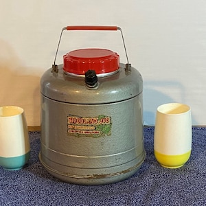 Vintage Woodland Jug Large Thermos  retro home decor photo shoot