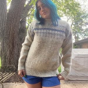 Vintage isländischer Alafoss Wollpullover Größe klein