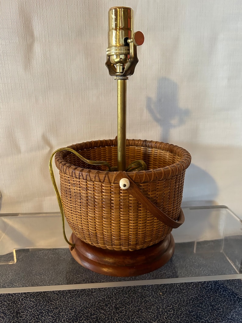 JanetsatticBoutique Nantucket Basket Lamp - Thumbnail 4