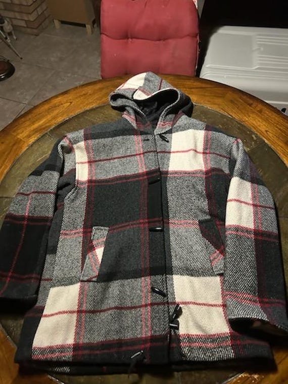 Vintage womans plaid Braetan size medium hooded jacket