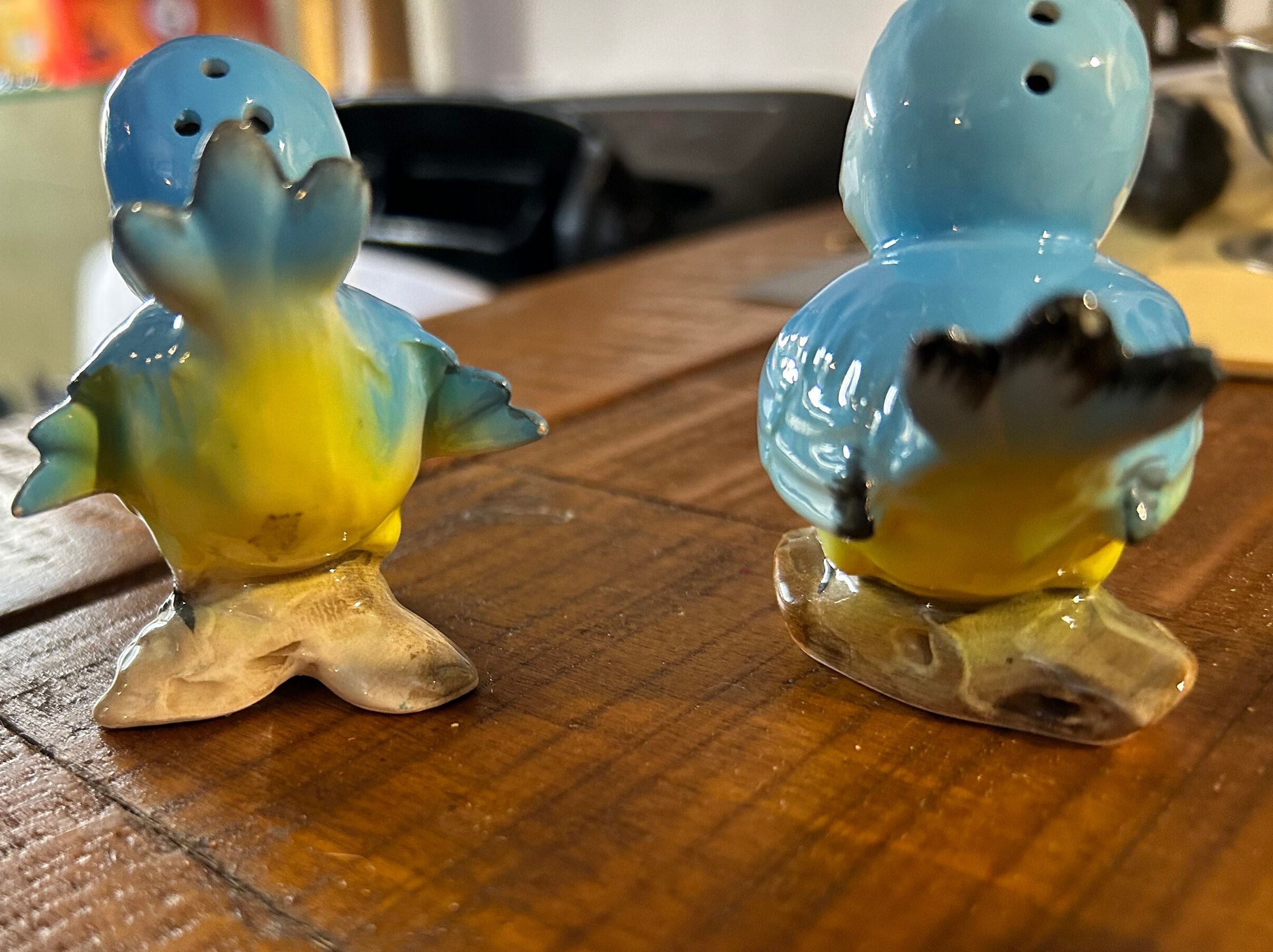 Vintage Blue Bird Salt and Pepper Shakers Etsy