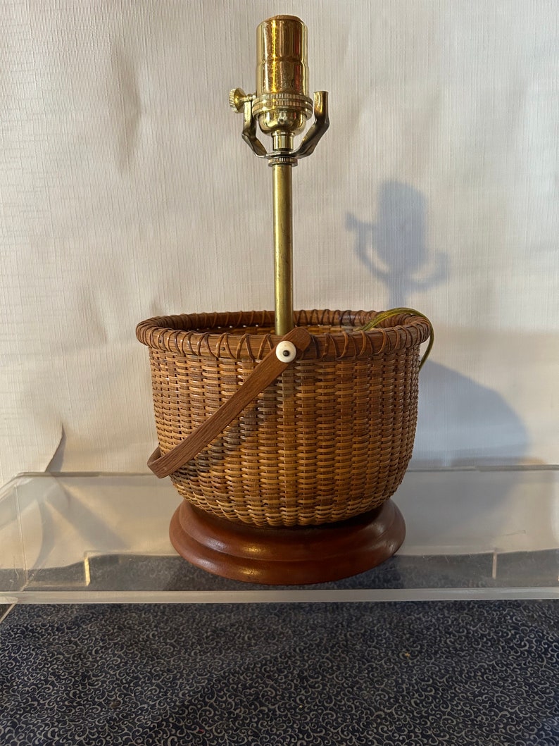 JanetsatticBoutique Nantucket Basket Lamp - Thumbnail 2