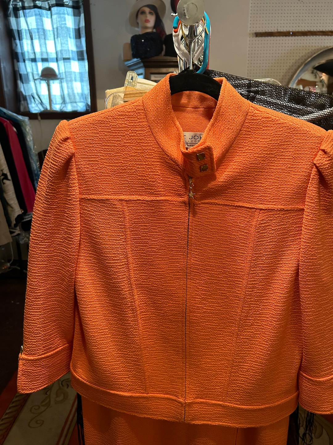 Vintage St. John Knit Suit Coral/orange Size 10 Etsy