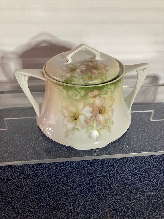 Vintage R S German lilly lidded biscuit jar circa 1950