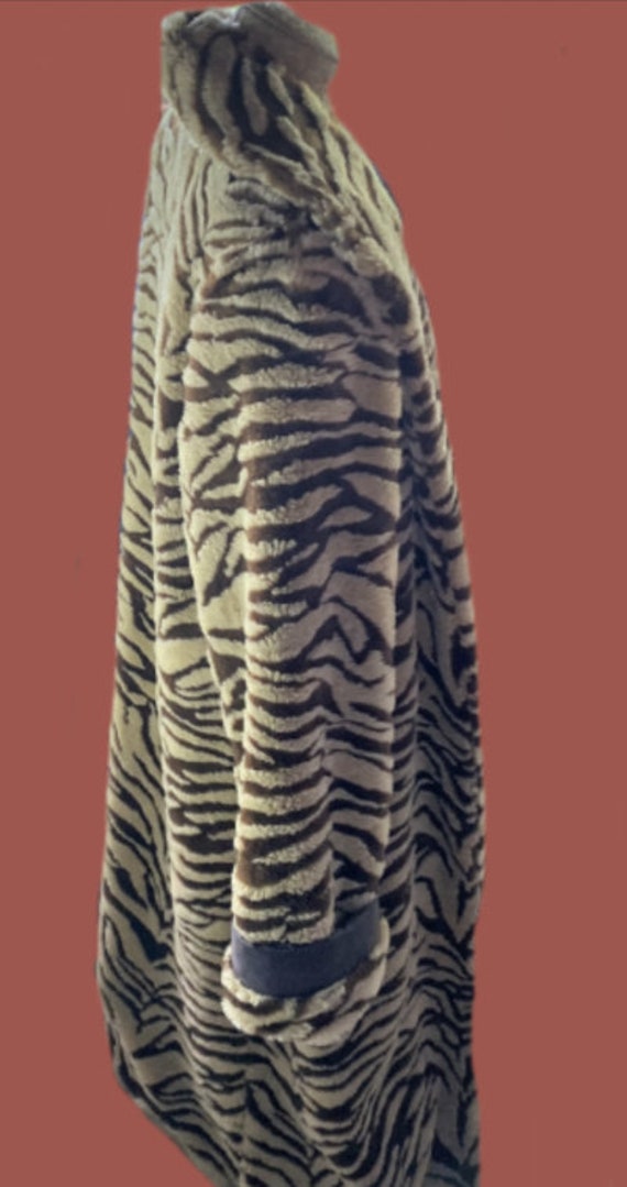 Vintage Lew Magram faux zebra striped maxi length… - image 2