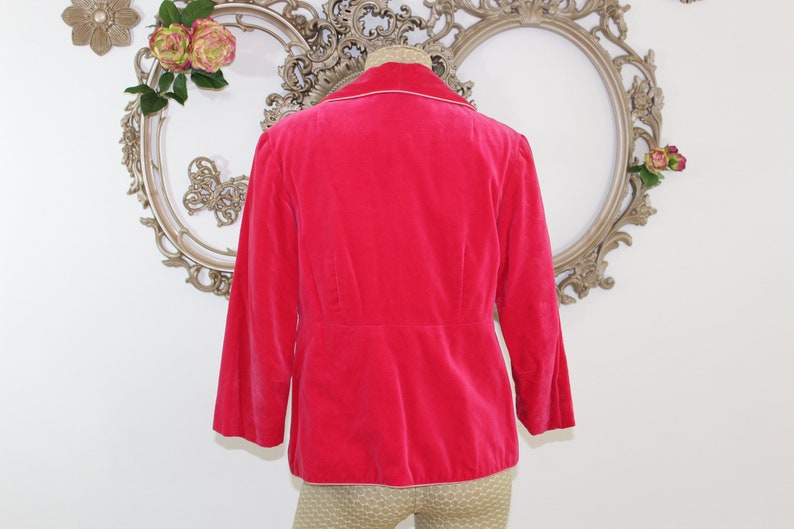 Hot Pink Velvet Blazer Vintage 1980/'s .