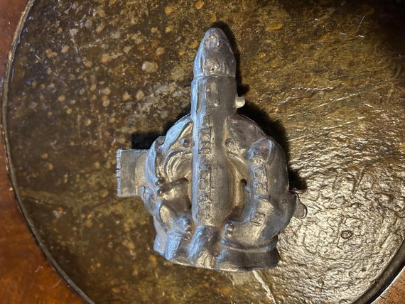 Vintage ice cream mold rocket ship