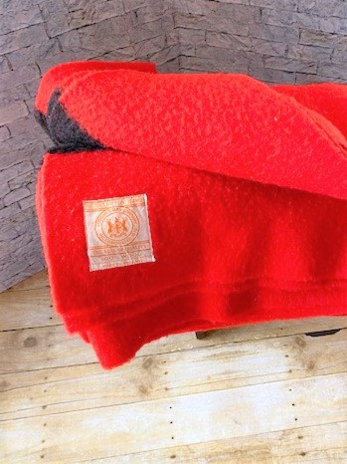 Iconic Hudson Bay Blanket Red 88 X 70 Good Condition Point Etsy