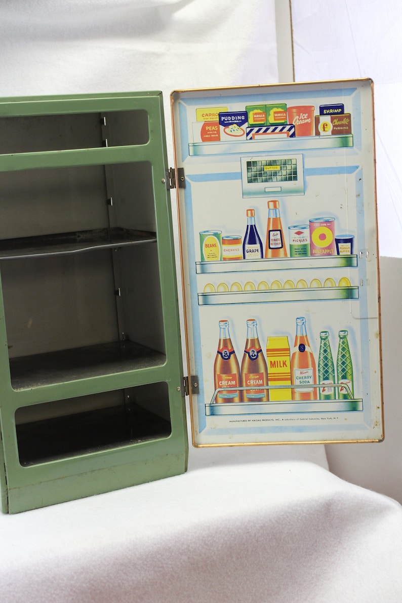 Vintage Kenmore Children's Tin Toy refrigerator only Etsy