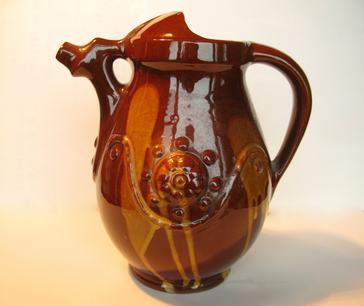 Vintage Wine Pitcher Pottery Wine Pitcher Wine Carafe Etsy