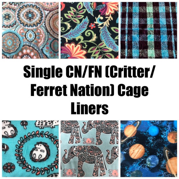 Custom Single Critter/Ferret Nation Cage Liners