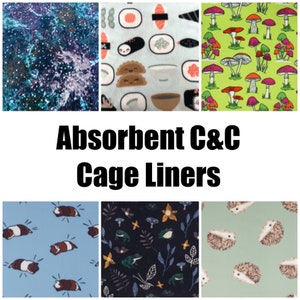 Revêtements absorbants pour cages C&C pour cochons d'Inde, hérissons, lapins, furets, rats et petits animaux