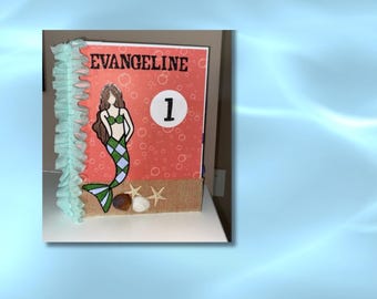 Baby Girl Scrapbook, 1st Birthday Album, Baby First Birthday, Handmade Album,Baby Girl Book, Handmade Scrapbook, Baby Album, Scrapbook