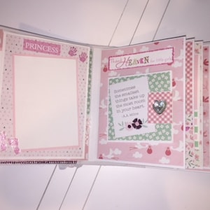 Baby Girl Mini Album, Baby Album, First Year Baby Album, Baby, Handmade Scrapbook Album, Gift for Her, Baby Book, Baby Girl Book,Scrapbook