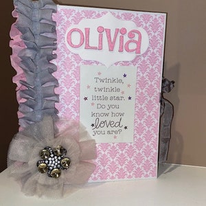 Baby Girl Mini Album, Baby Album, First Year Baby Album, Baby, Handmade Scrapbook Album, Newborn Album, Baby Book,Scrapbook,Baby Album Girl