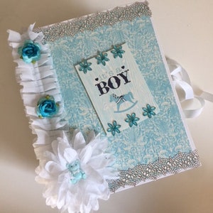 Baby Boy Mini Album, Pre-Made Baby Boy Album, First Year Album, Baby Album, Baby Book, Baby Boy Mini Album, Handmade Album, Memory Book