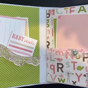 Baby Girl Scrapbook, Baby Girl Album, Baby First Album, Keepsake Scrapbook, Baby Album Girl, BabyGirl Mini Album, Baby Scrapbook