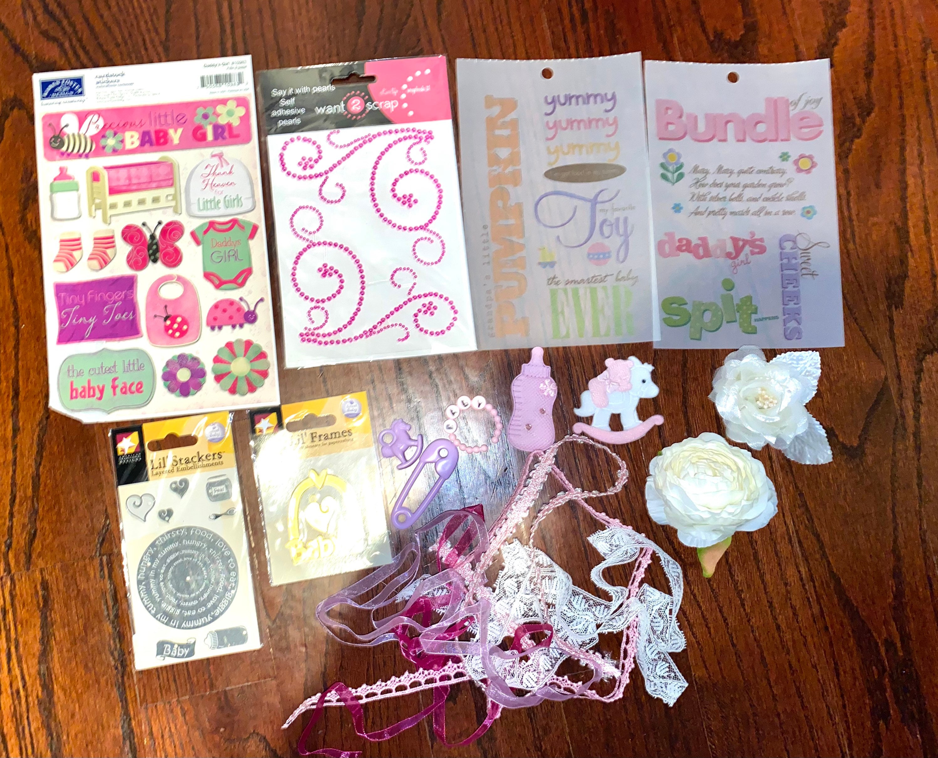 Baby Girl Scrapbook Kit Junk Journal Kit Scrapbook Kit Baby Etsy
