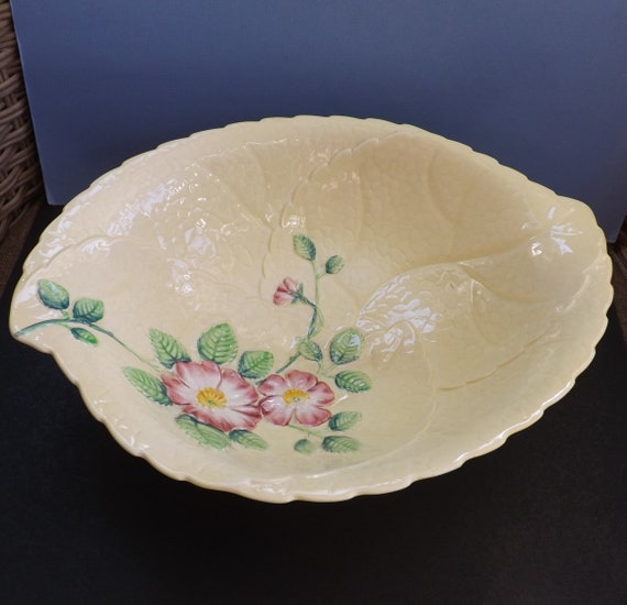 Yellow Fruit Dish Carlton Ware Made in England Ceramic Porcelain Yellow Fruit Dish Carlton Ware Made in England Ceramic Porcelain