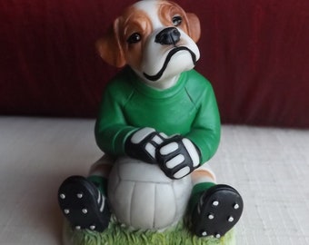 Robert Harrop Country Companions,  "BOXER GOALIE PUPPY", Robert Harrop Collector's Club Piece, Dog Lover's Gift, Footballer's Gift