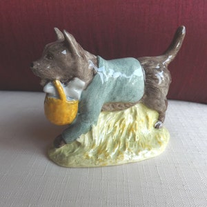 Royal Albert BEATRIX POTTER John Joiner, 1990 Figurine, Beatrix Potter Figurine, Dog Figurine, Made in England